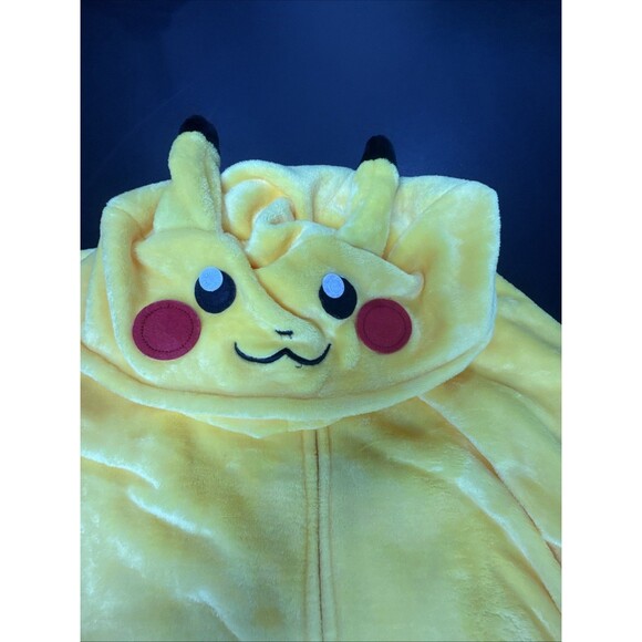 Unisex Pikachu Adult Deluxe Costume/Pajamas Medium Yellow - Picture 2 of 9
